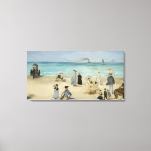 Lienzo Edouard Manet - En la playa, Boulogne-sur-Mer