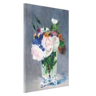 Lienzo Edouard Manet - Flores en una bolsa de cristal