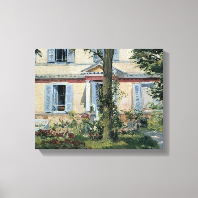 Lienzo Edouard Manet - La casa en Rueil (Anverso)