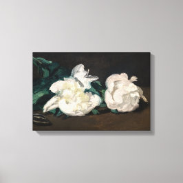 Lienzo Edouard Manet - Rama de Peonías Blancas, Tijeras d