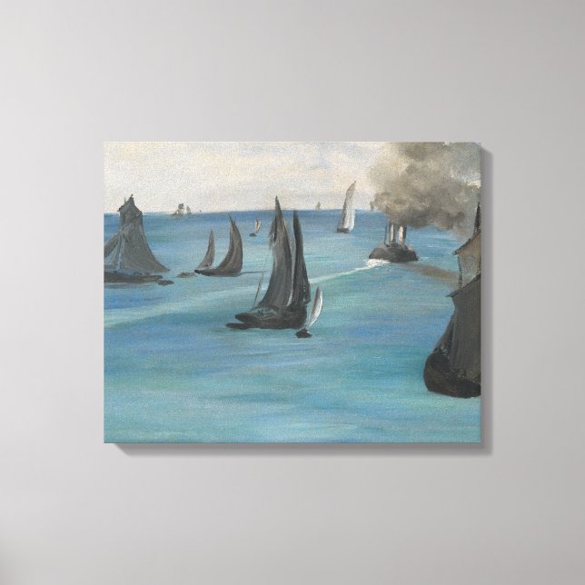 Lienzo Edouard Manet - Vistas al mar, clima tranquilo (Anverso)
