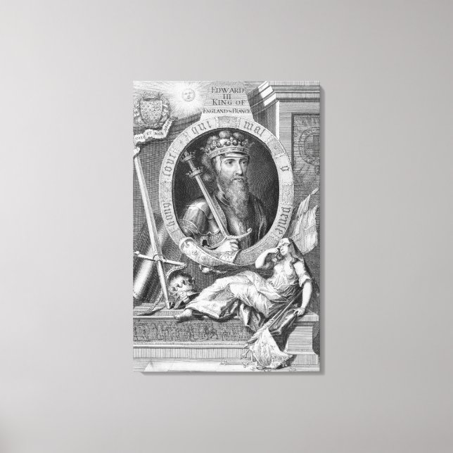 Lienzo Eduardo III (1312-77) Rey de Inglaterra de 1327, a (Anverso)