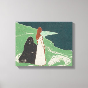 Lienzo Edvard Munch - Dos mujeres en la costa