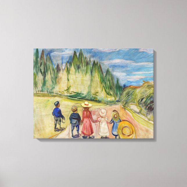 Lienzo Edvard Munch - El Bosque de Cuentos de Hadas (Anverso)