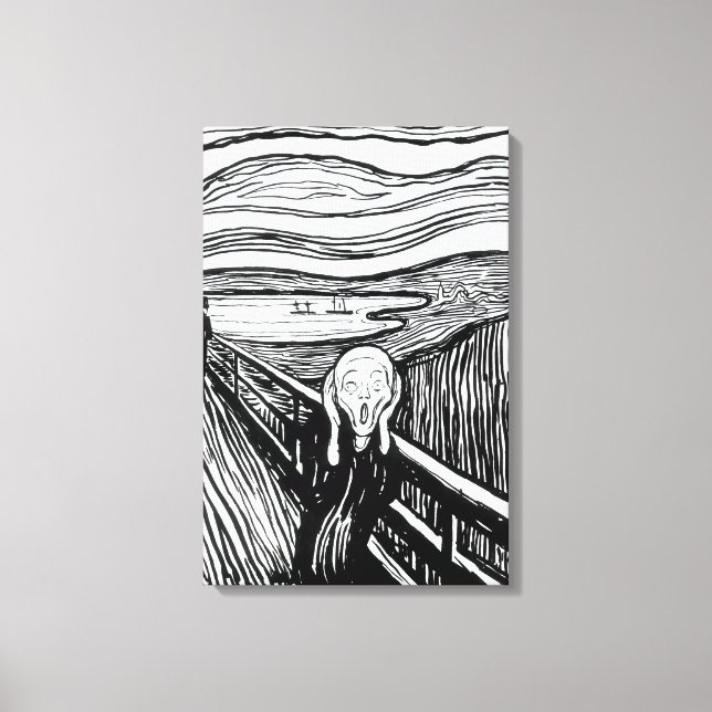 Lienzo Edvard Munch - El Grito Litografía (Anverso)