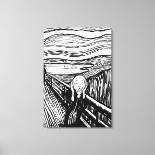 Lienzo Edvard Munch - La litografía de la crema