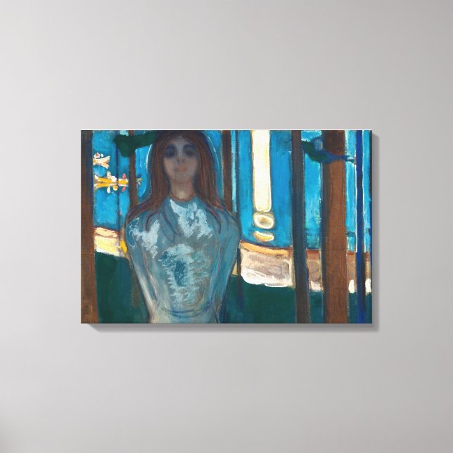 Lienzo Edvard Munch - La voz, Noche de Verano (Anverso)