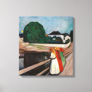 Lienzo Edvard Munch - Los Chicas en el puente