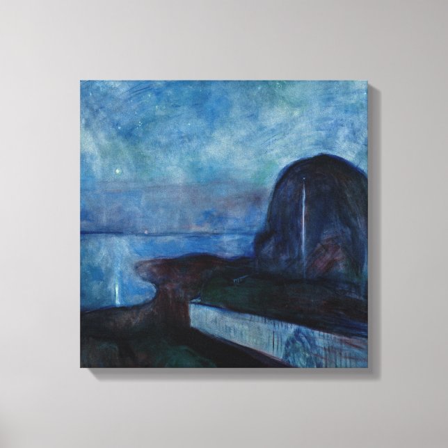 Lienzo Edvard Munch - Noche Starry 1893 (Anverso)
