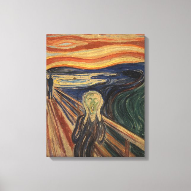 Lienzo Edvard Munch Pintando El Grito (Skrik) 1910 (Anverso)