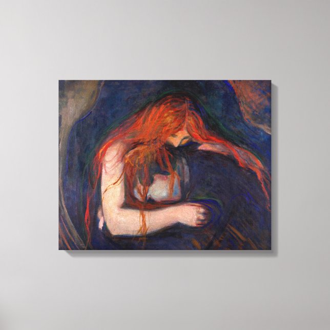 Lienzo Edvard Munch - Vampiro / Amor y Dolor (Anverso)