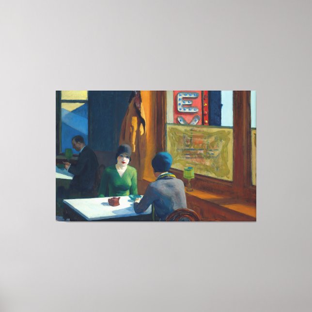 Lienzo Edward Hopper - Chop Suey (1930) (Anverso)
