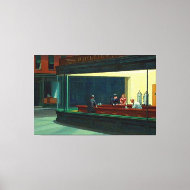 Lienzo Edward Hopper - Nighthawks (Anverso)