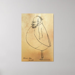 Lienzo Edward Lear, Una Autocaricatura