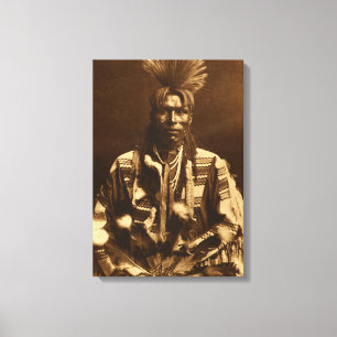 Lienzo Edward S Curtis un chulo de Piegan