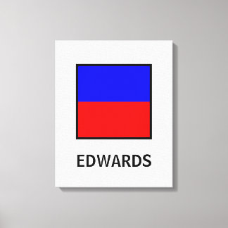 Lienzo Edwards Family Name Nautical Flag