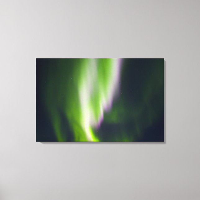 Lienzo EE. UU., Alaska, Chena Hot Springs. Aurora Boreal (Anverso)