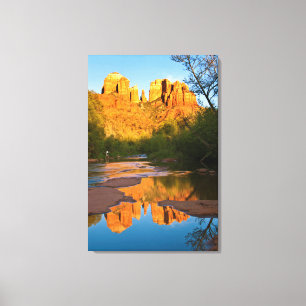 Lienzo EE. UU., Arizona. Cathedral Rock al atardecer