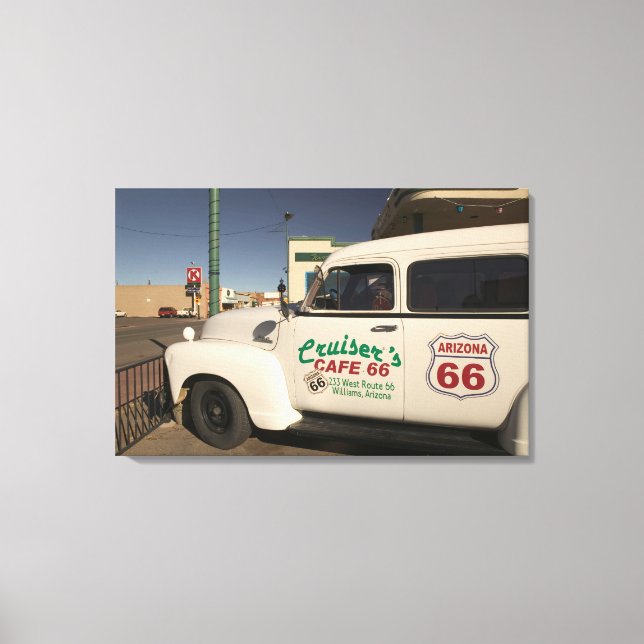 Lienzo EE. UU., Arizona, Williams: Cruisers Cafe 66 Antig (Anverso)