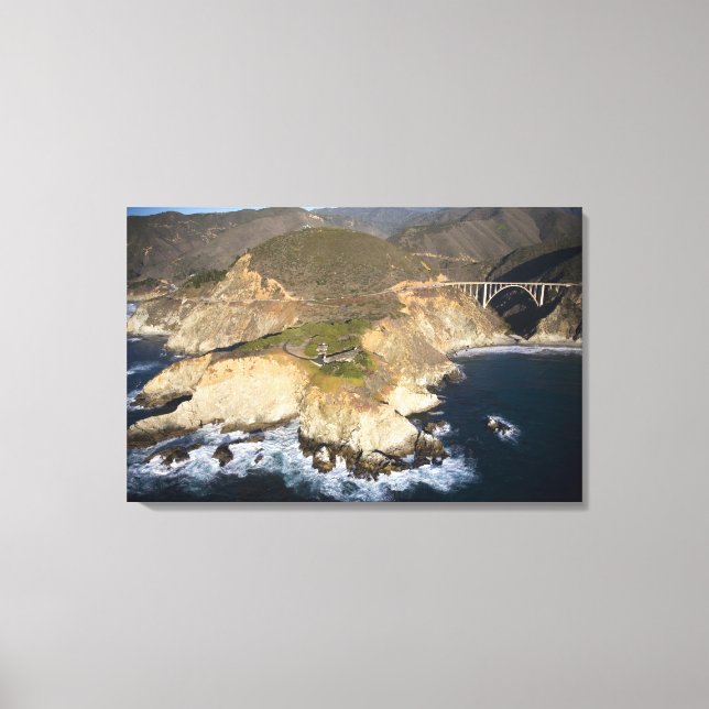 Lienzo EE. UU. California. Big Sur. Puente de Bixby (Anverso)