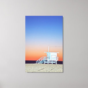 Lienzo EE. UU., California, Los Ángeles, Playa Santa Móni