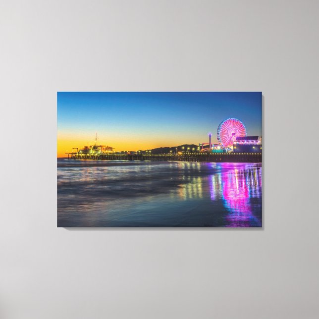 Lienzo EE.UU., California, Los Ángeles, Santa Mónica Pier (Anverso)