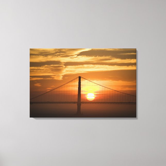 Lienzo EE. UU. California. San Francisco. Puesta de sol (Anverso)