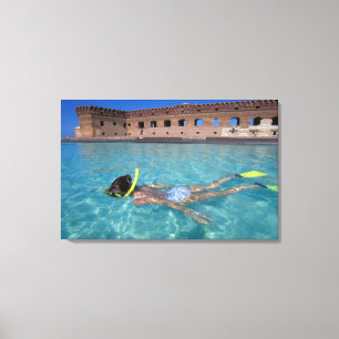 Lienzo EE. UU., FL, Florida Keys, Fort Jefferson, 1846,