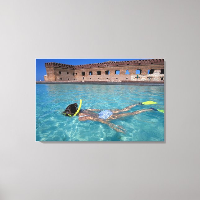 Lienzo EE. UU., FL, Florida Keys, Fort Jefferson, 1846, (Anverso)
