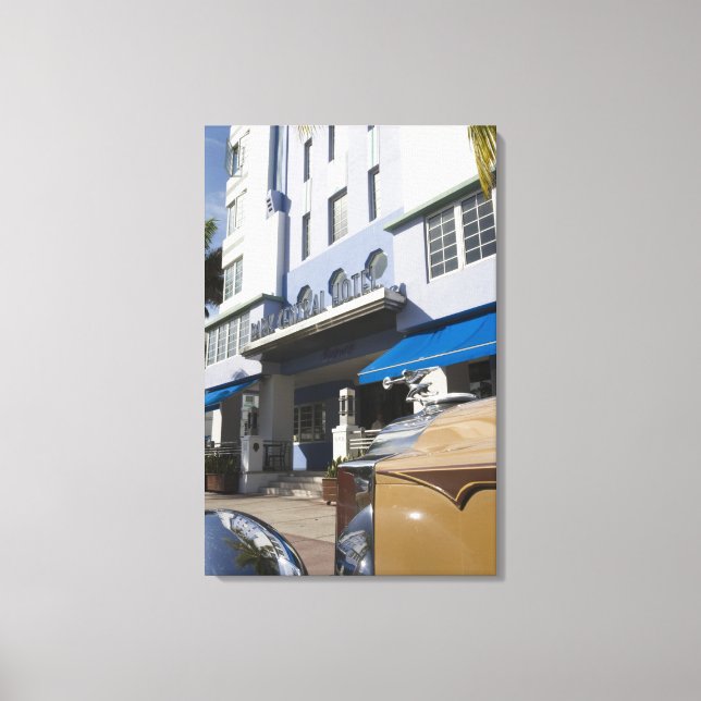 Lienzo EE.UU., Florida, Miami Beach: South Beach, Art Dec (Anverso)