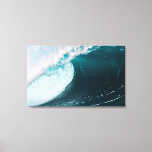 Lienzo EE. UU., Hawái, Oahu, Olas grandes