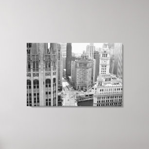Lienzo EE.UU., IL, Chicago, Loop from Hotel