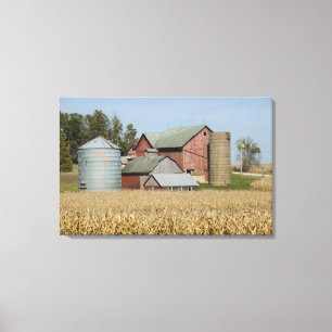 Lienzo EE. UU., IOWA, Froelich: Granja antigua