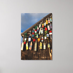 Lienzo EE.UU., Massachusetts, Gloucester, boyas de langos