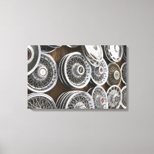 Lienzo EE.UU., Nuevo México, Prewitt: Auto Hubcaps / Rt.