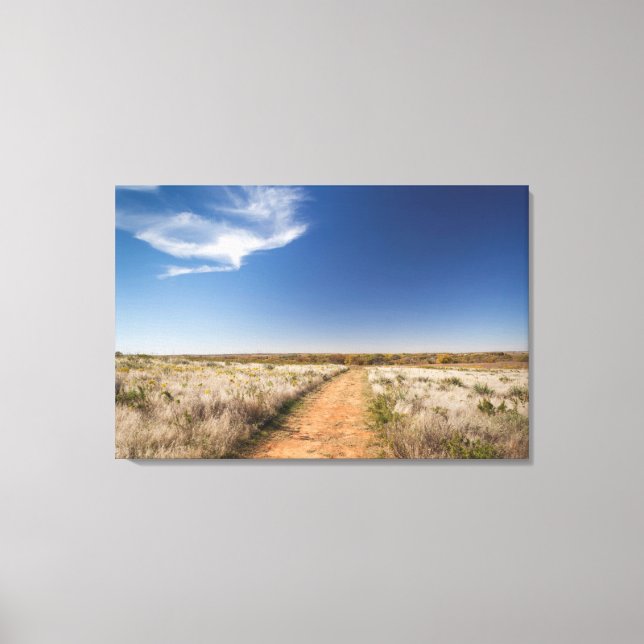 Lienzo EE.UU., Oklahoma, pastizales nacionales Black Kett (Anverso)