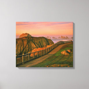 Lienzo EE.UU., Oregón, Bandon. Rocas vistas desde el sen