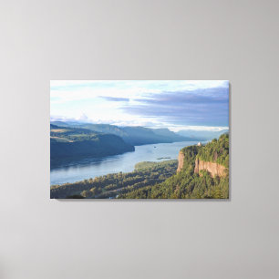 Lienzo EE.UU., Oregón, desfiladero del río Columbia, Vist