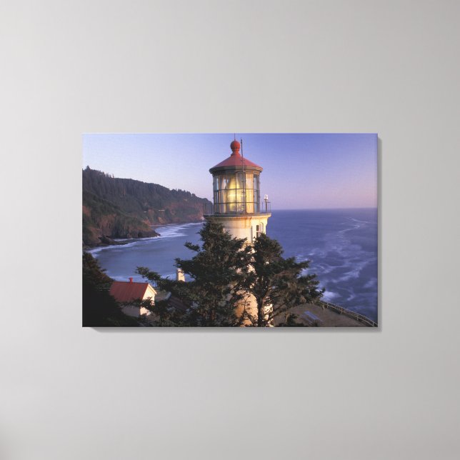 Lienzo EE. UU., Oregon, Faro de Heceta Head, (Anverso)