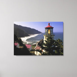 Lienzo EE. UU., Oregón, Florence. Faro de Heceta Head