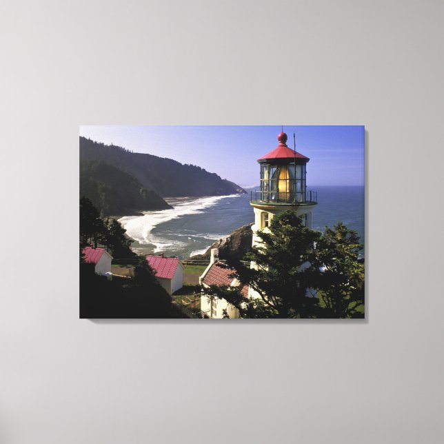 Lienzo EE. UU., Oregón, Florence. Faro de Heceta Head (Anverso)