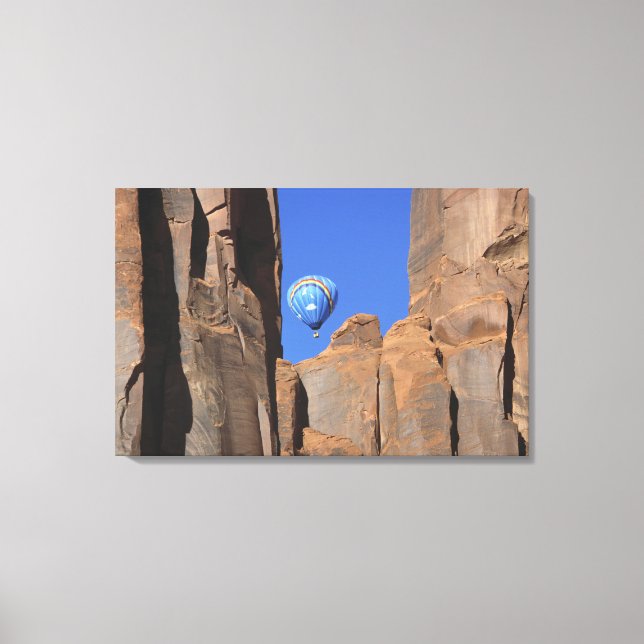 Lienzo EE. UU., Utah, Valle de los Monumentos. Un globo a (Anverso)