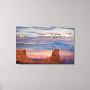 Lienzo EE. UU., Utah. Vista panorámica de las montañas La