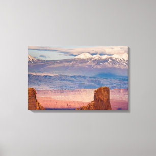 Lienzo EE. UU., Utah. Vista panorámica de las montañas La