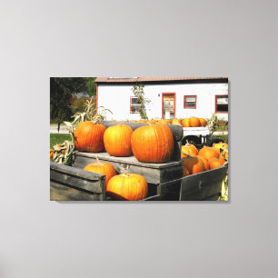 Lienzo EE. UU., Vermont. Calabazas