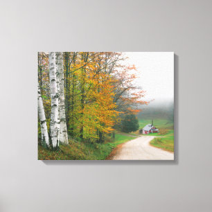 Lienzo EE.UU., Vermont. Casa De Azúcar Cerca De La Ciuda