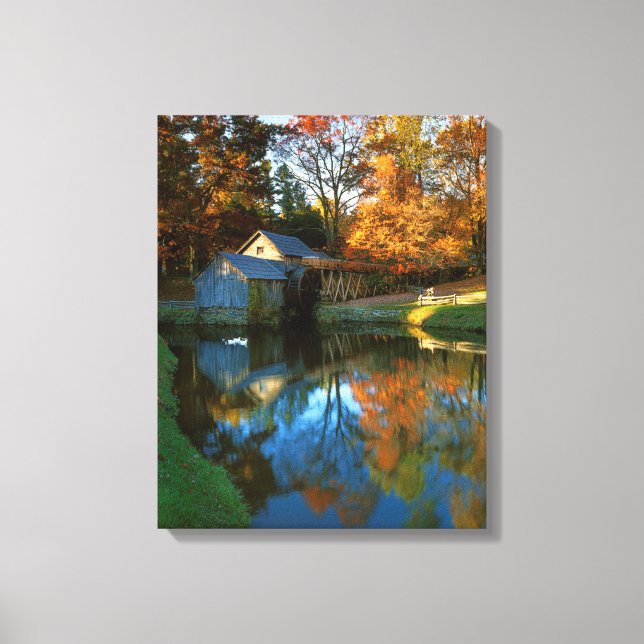 Lienzo EE. UU., Virginia, Blue Ridge Parkway, Mabry Mill (Anverso)