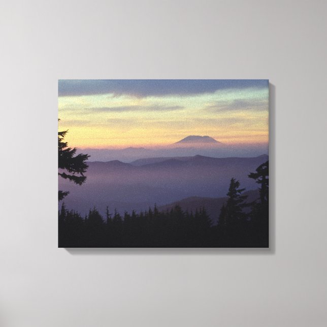 Lienzo EE. UU., Washington. Monte St. Helens visto a trav (Anverso)