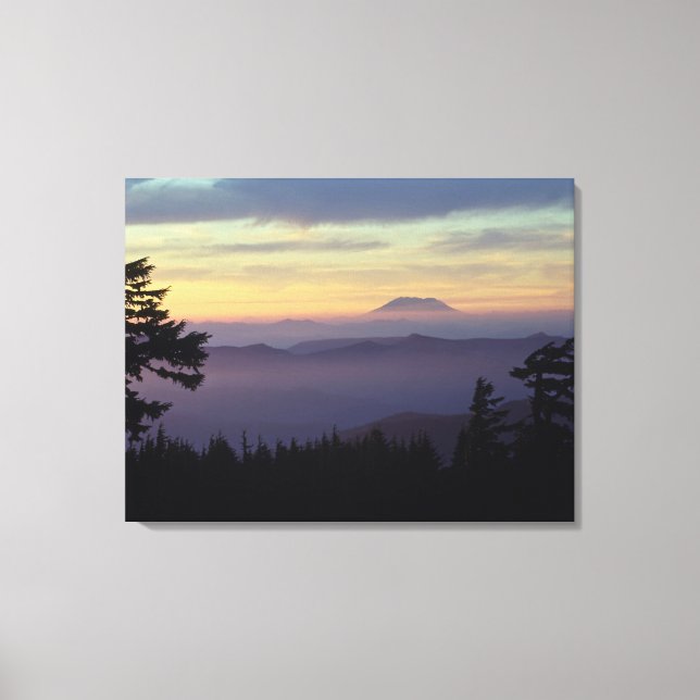 Lienzo EE. UU., Washington. Monte St. Helens visto a trav (Anverso)