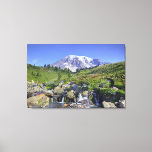 Lienzo EE. UU., Washington, Mt. Rainier NP, Mt. Rainier y